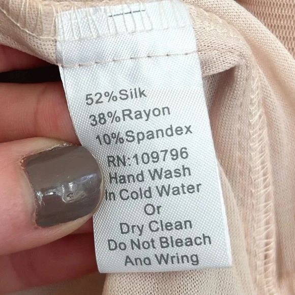 PRETTY ANGEL Silk Mesh Applique Beaded Slip Dress Fairy Coquette Angel Boho Sz L - Picture 15 of 16